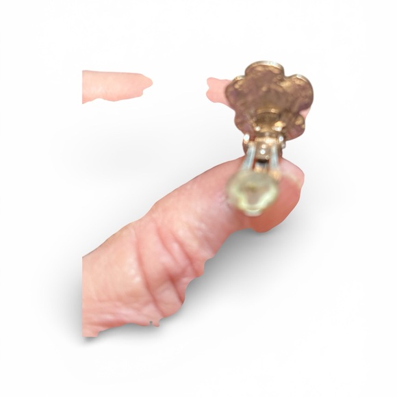 CHANEL Vintage Camellia Drop Clip-On Earrings COA - Picture 5 of 8